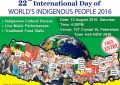 22nd International Day of World’s Indigenous People 2016