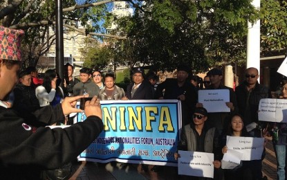 Protest against Bhim Rawal in Sydney